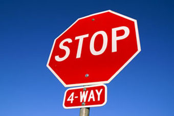 ハワイの道路標識 STOP 4-WAY